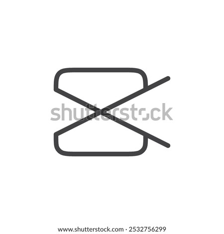 Capcut icon Thin outline art symbol