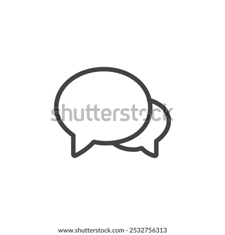 chat icon Thin outline art symbol