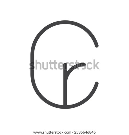 Cruzeiro icon Thin outline art symbol