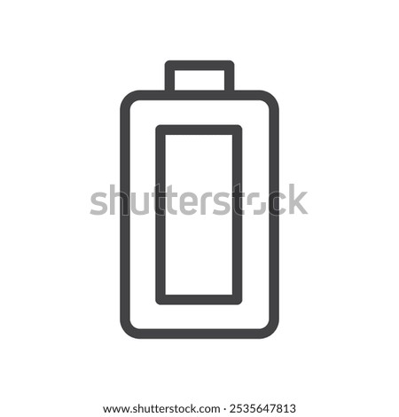 Battery full icon Thin outline art symbol