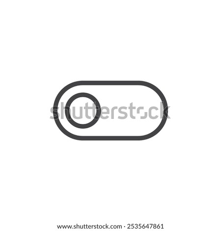 Toggle switch icon Thin outline art symbol