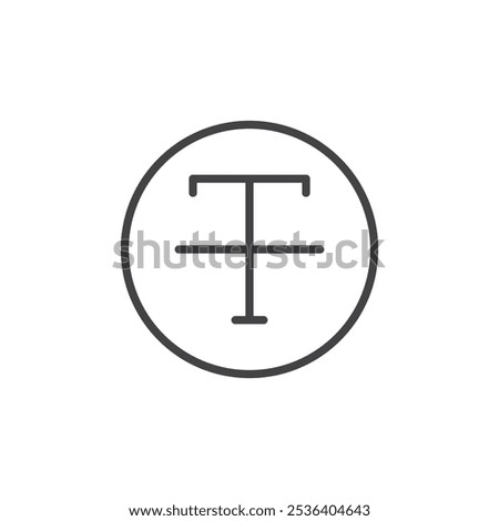 Strike through icon Thin outline art symbol