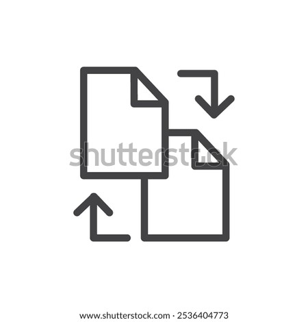 File exchange icon Thin outline art symbol