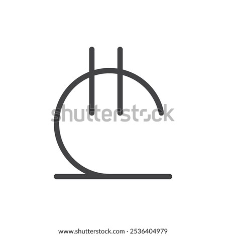 Lari icon Thin outline art symbol