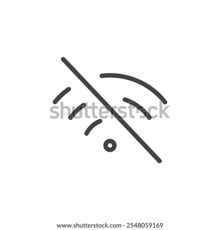 Wifi off icon Logo symbol outline set