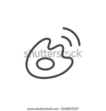 Weibo icon Logo symbol outline set