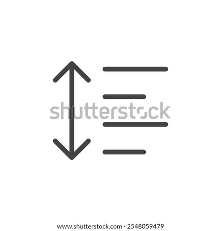 Row height icon Logo symbol outline set