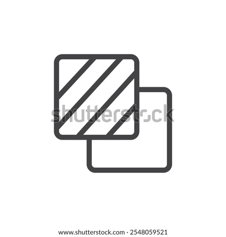 Subtract selection icon Logo symbol outline set