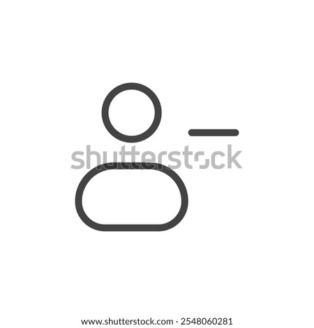 Remove user icon Logo symbol outline set