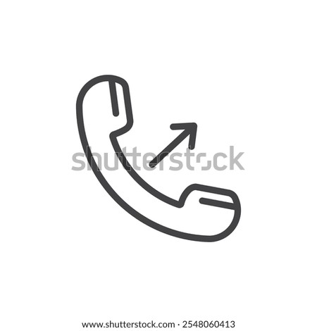 Outgoing call icon Logo symbol outline set