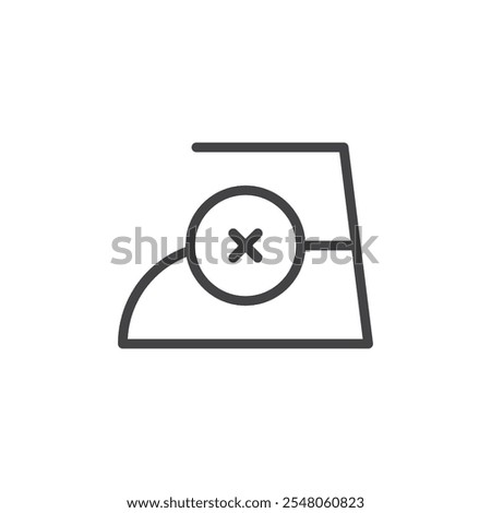 Iron disable icon Logo symbol outline set