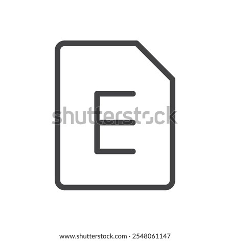 Excel file document icon Logo symbol outline set