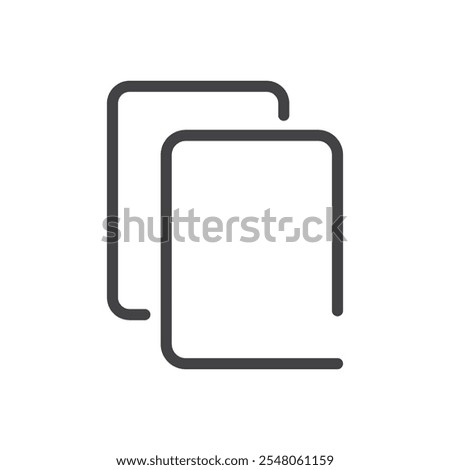 Duplicate icon Logo symbol outline set