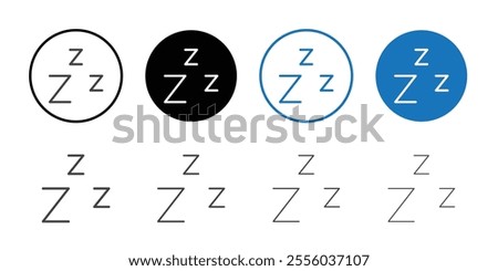 Snooze icon Thin outline art symbol