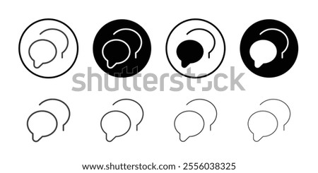 Messages icon Thin outline art symbol