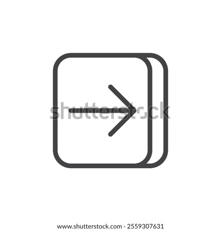 Window collapse right icon Logo symbol outline set