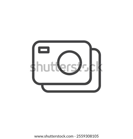 Multiple cameras icon Logo symbol outline set