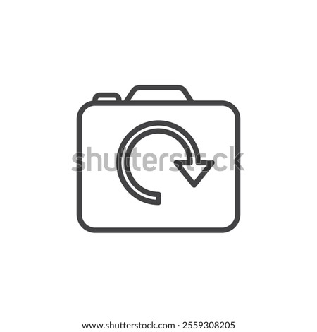 Rotate camera icon Logo symbol outline set