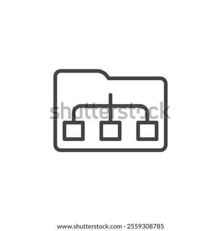 Folder transfer icon Logo symbol outline set