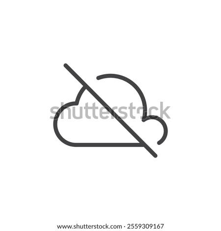 Cloud remove icon Logo symbol outline set