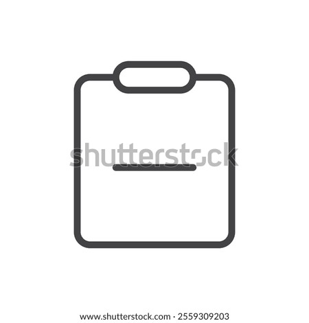 Clipboard remove icon Logo symbol outline set