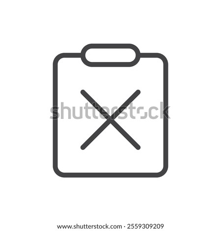 Clipboard cross icon Logo symbol outline set