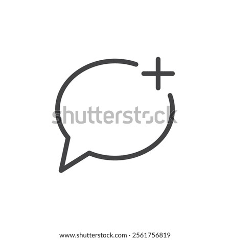 Add chat icon Logo symbol outline set