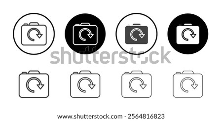 Rotate camera icon Thin outline art symbol