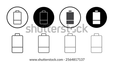 Low battery icon Thin outline art symbol