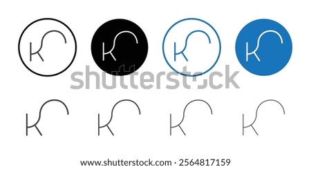 Kroger icon Thin outline art symbol