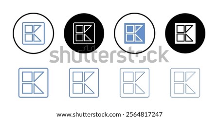 Kaufland icon Thin outline art symbol