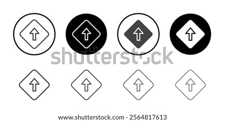 High priority icon Thin outline art symbol