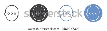 Neutral desicion icon vector symbol outline sign