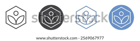 Khan academy icon vector symbol outline sign