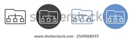 Folder transfer icon vector symbol outline sign