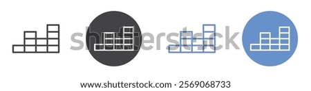 Deezer icon vector symbol outline sign