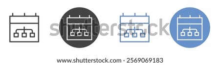 Calendar share icon vector symbol outline sign