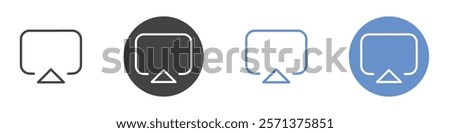 Airplay icon vector symbol outline sign