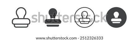 Rubber stamp icon Vector logo outline