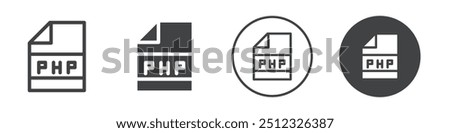 PHP file icon Vector logo outline