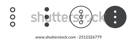 Menu button icon Vector logo outline