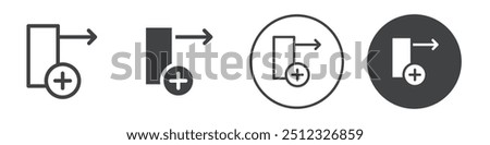 Insert column row icon Vector logo outline