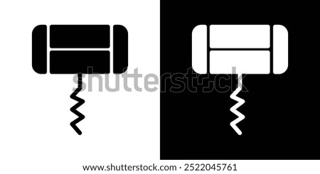 Corkscrew icon design simple vector symbol