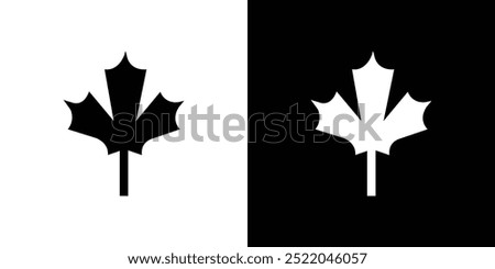 Maple leaf icon simple vector symbol