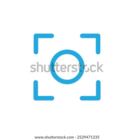 Camera Focus icon simple vector symbol