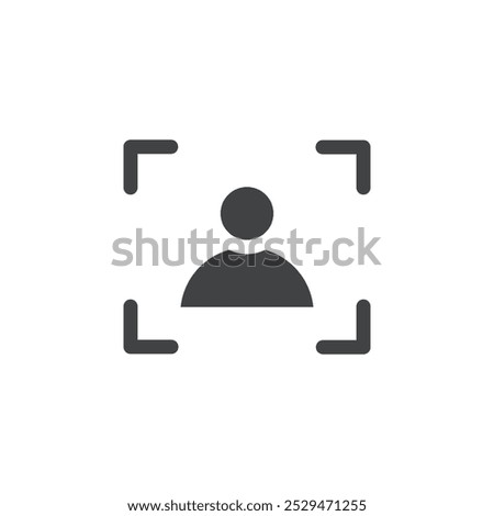 camera focus icon simple vector symbol