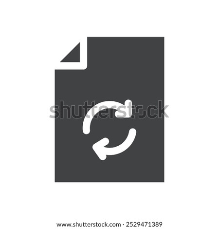 Document file sync icon simple vector symbol