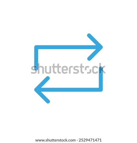 Reverse button icon simple vector symbol