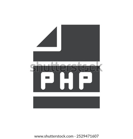 PHP file icon simple vector symbol