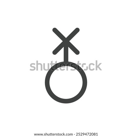 Genderqueer icon simple vector symbol